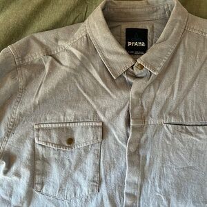 PrAna - Men’s Long Sleeve Snap Denim Shirt - XL